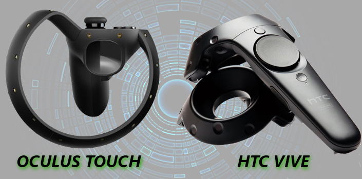 Spelkontroller Oculus Rift och HTC Vive